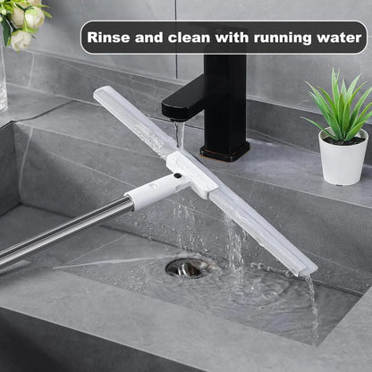 Magic Silicone Broom 50 Inch – 180° Rotating Floor Wiper with Adjustable Handle
