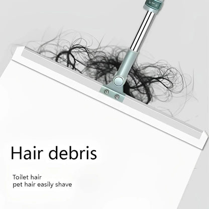 Cleaning tool with hair debris on a white background